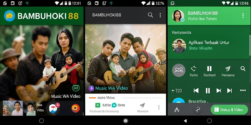 Tampilan antarmuka BAMBUHOKI88 untuk video Status WA.