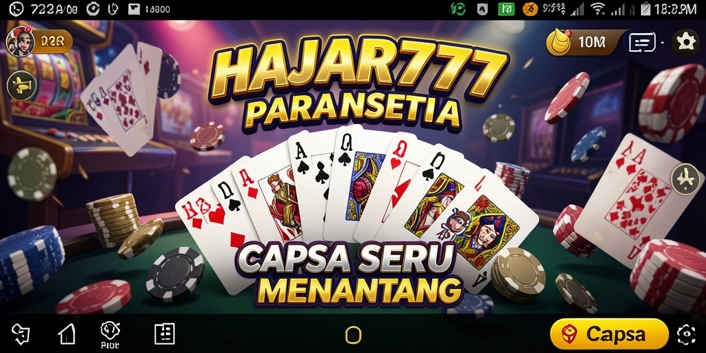 Tampilan antarmuka menarik dan fungsional dari HAJAR777.