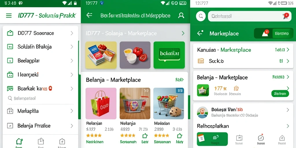 Tampilan antarmuka aplikasi ID777 yang modern dan fungsional.