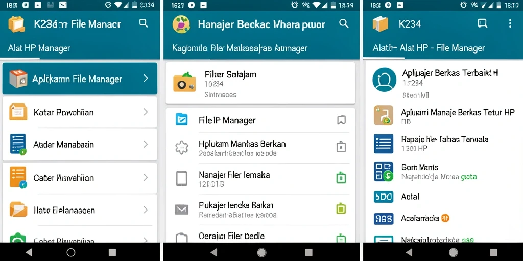 Antarmuka K234 yang bersih dan fungsional untuk file management.