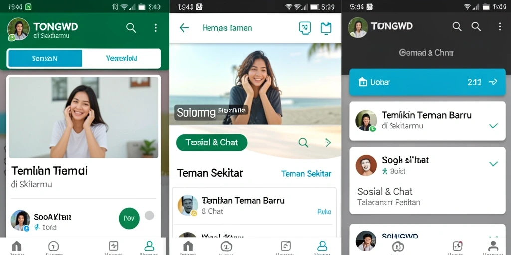 Tampilan antarmuka TONGWD yang intuitif dan menarik.